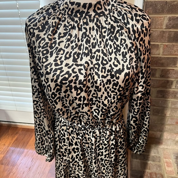 LOFT Leopard Print Dress - Black and Tan - Picture 1 of 3